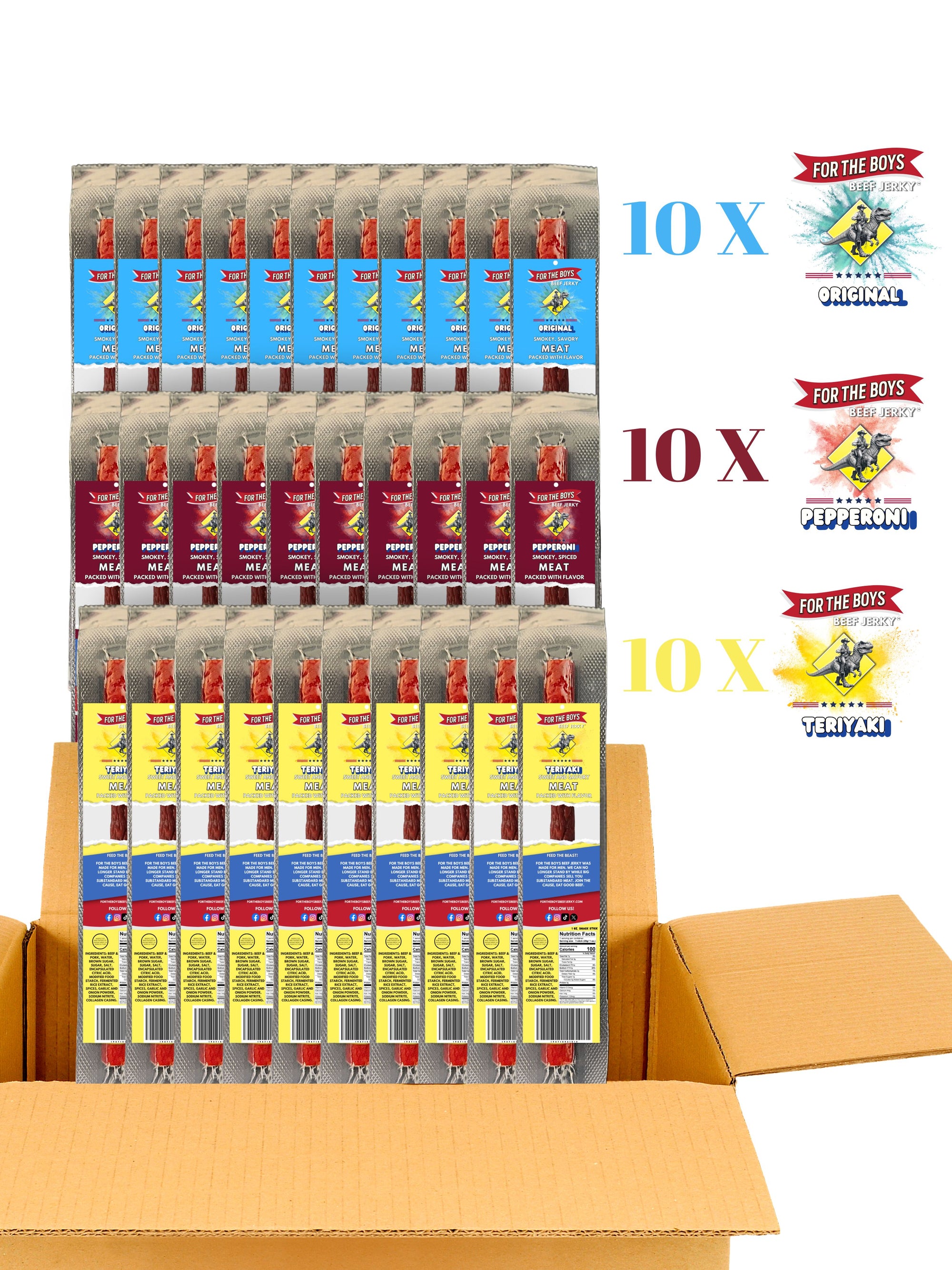 For The Boys Beef Stick Bundle – 30 Coun