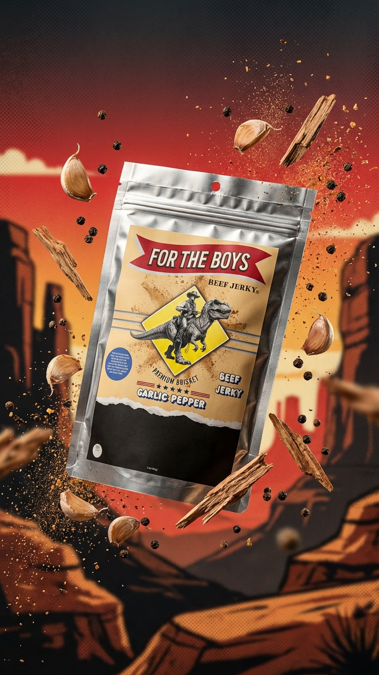 Garlic Pepper Brisket Beef Jerky (3oz)